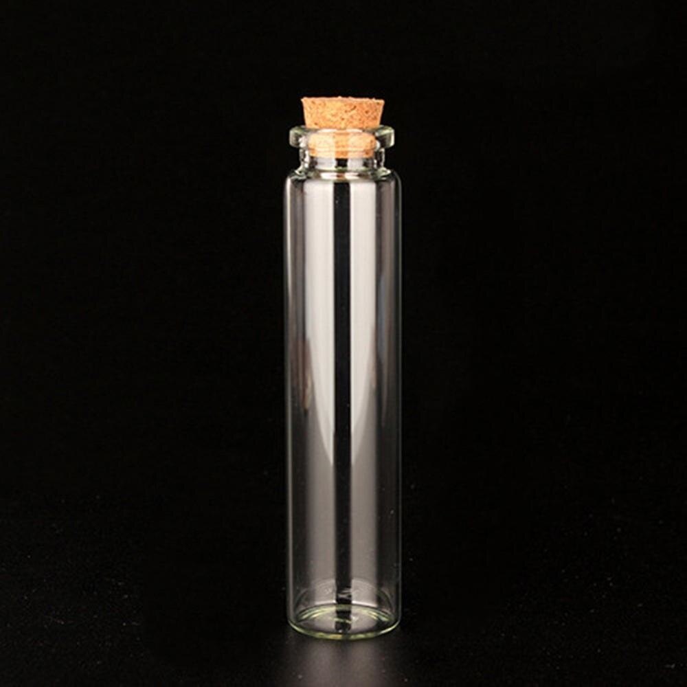 10pcs Mini Transparent Bottles With Cork Stopper Capacity For 10ml 15ml 20ml 25ml 30ml 40ml 55ml Glass Jars Wishing Bottle: 25ml