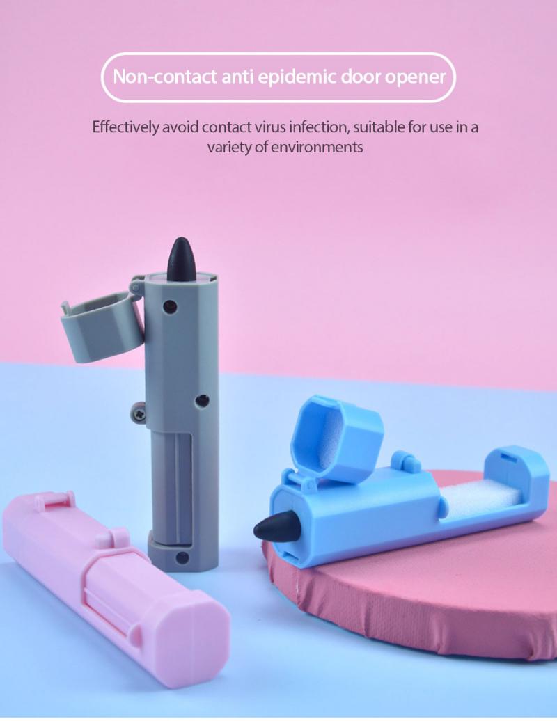 Sanitary Door Handle Contactless Door Opener Door Opening Disinfection Tool Press Elevator Button Artifact Avoid Contact Viruse