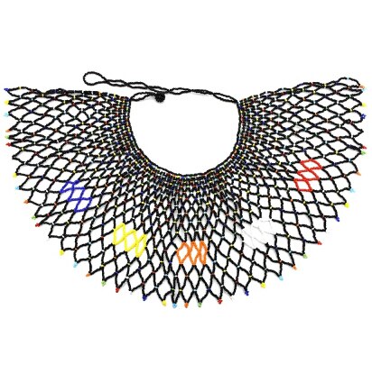 Resin Big Long Bohemian Necklace For Women Men Acrylic Beaded Multilayer Collier Necklace Sets African Egyptian Indian Jewelry: N-7134-BK