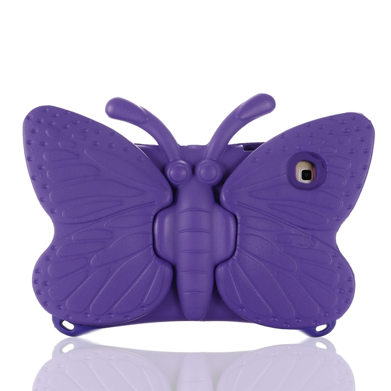 Case For Samsung Galaxy Tab A 10.1 SM-T510 SM-T515 Cute butterfly Kids Tablets Cover For Samsung T510 T515 fundas+Soft Film: Purple
