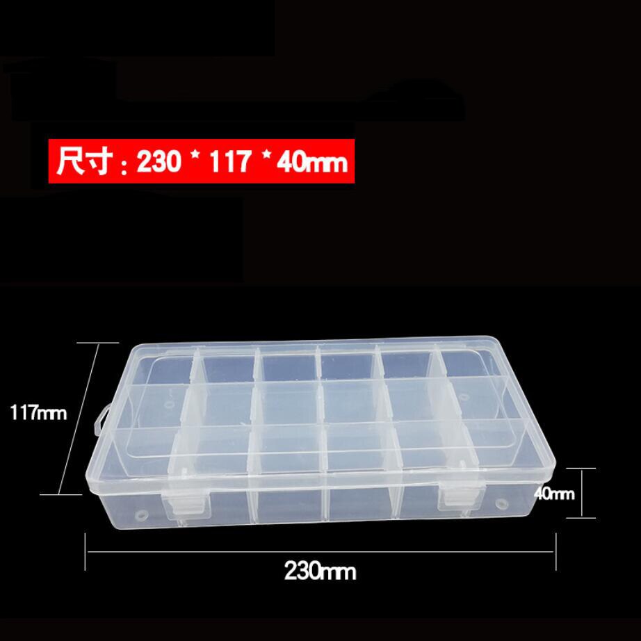 18 Grids Mobile Phone Repair Parts Storage Box Compartments Plastic Transparent Container for IC Components Parts Smartphone