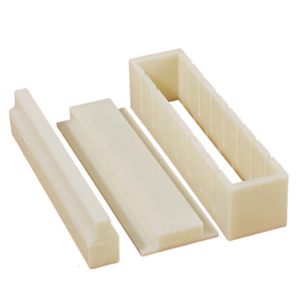 Sushi Maker Equipment Kit Plastic Kimbap Sushi Rolls Mold Rijst Ronde Hartvormige Vierkante Mold Sushi Maken Gereedschap Set: Rood