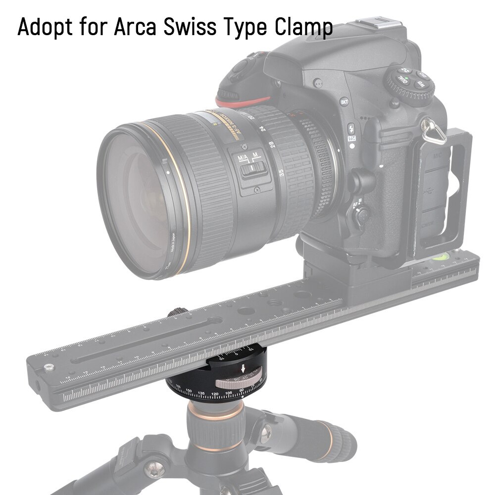 2 Colors Andoer PAN-60H Panoramic Ball Head Tripod Head with Indexing Rotator AS Type Clamp