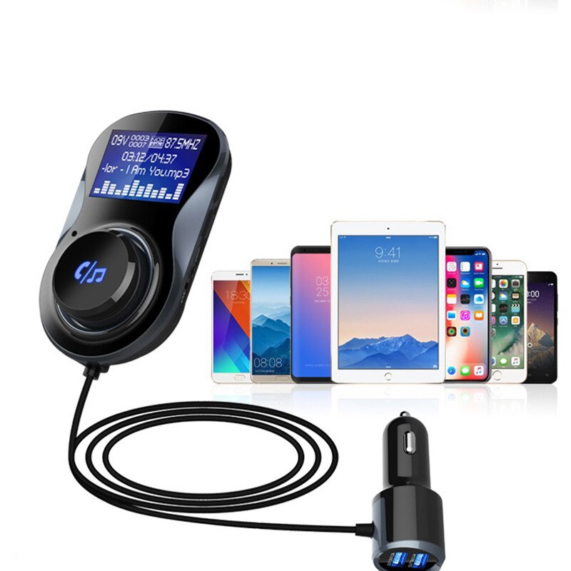 FM full-band transmitter AUX Modulator Bluetooth Handsfree Car Kit Car Audio MP3 Player FM Transmitter Bluetooth Car