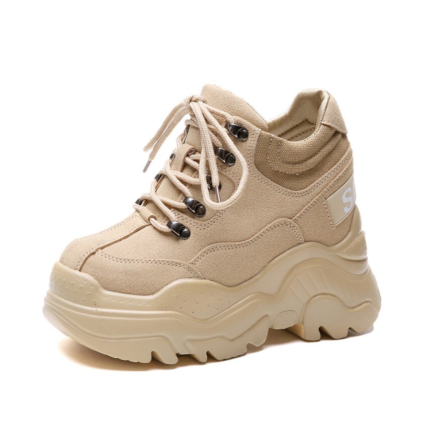 Vrouwen Hoge Platform Schoenen Ademende Vrouwen Hoogte Toenemende Schoenen 12 CM Dikke Zool Trainers Sneakers Vrouw Deportivas Mujer
