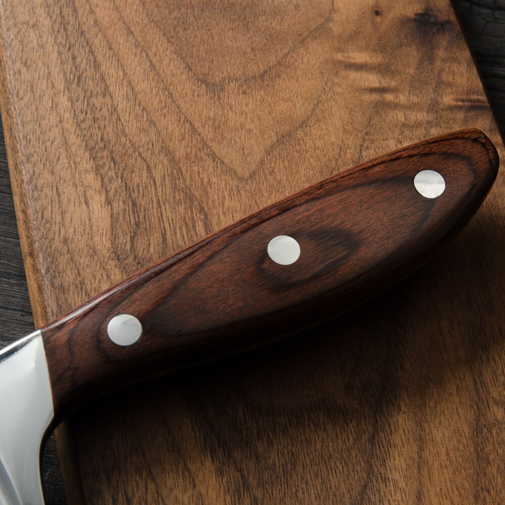 DAMASK Japan Stainless Steel Chef Knife 8 inch Sharp Blade Rivet Wood Handle Cooking Knives 3Cr13mov Steel Kitchen Knives Set