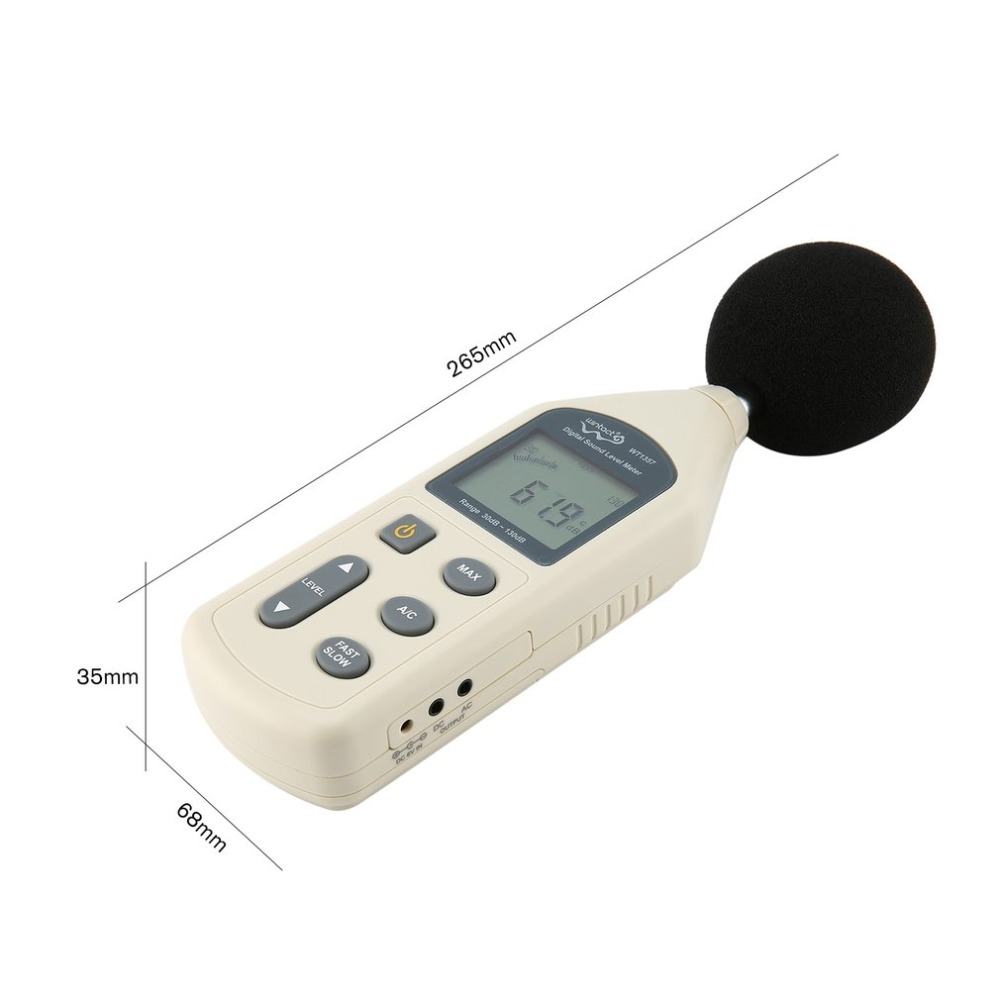 LCD Digital Sound Level Meter Noise Volume Measuring Instrument Decibel Monitoring Tester 30-130dB