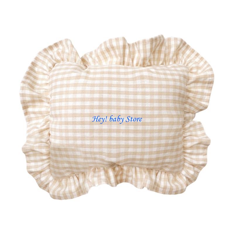 Q1FE Nordic Summer Baby Soothing Pillow Small Square Pillow Back Support Cushion Sleep Pillow Feature Not Removable: WHITE