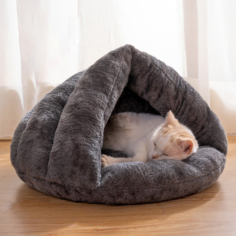 Pantoffel Katze Nest Weiche Katze Bett Welpen Zwinger Chihuahua Schlafsack Katze matt Waschbar Haustiere Höhle Haus Winter Warme Hund liefert