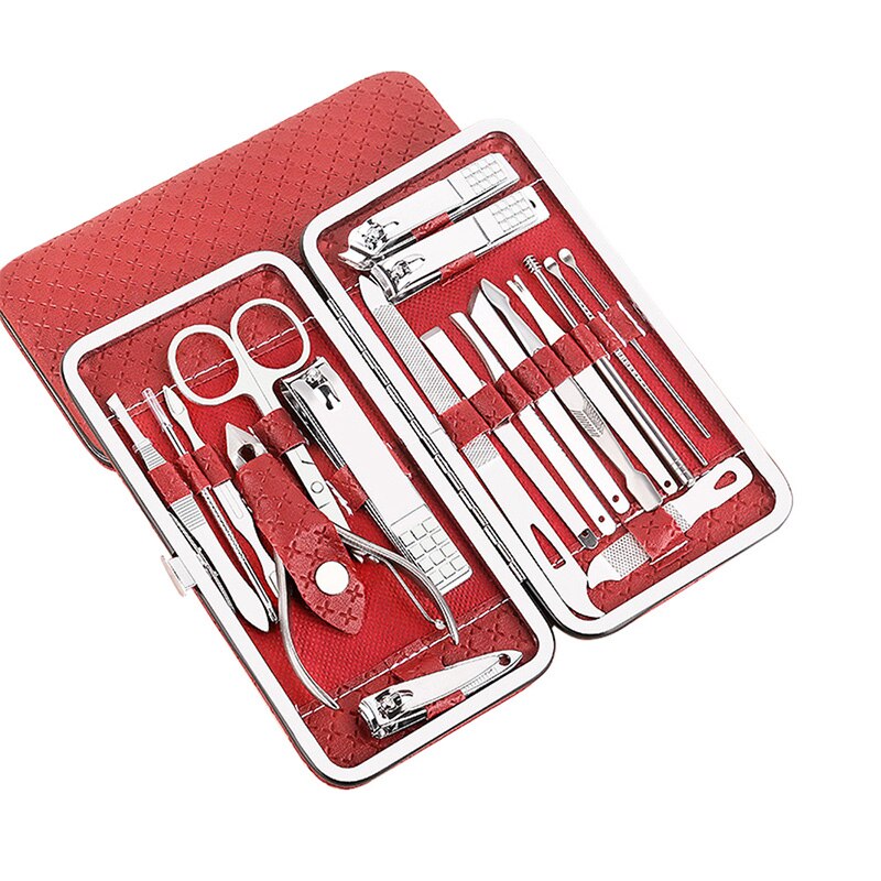 19pcs of One Set Multifunctional Nail Trimmer Portable Manicure Kit Durable Nail Clippers Useful Nail Cutter for Man Woman Home: G355834