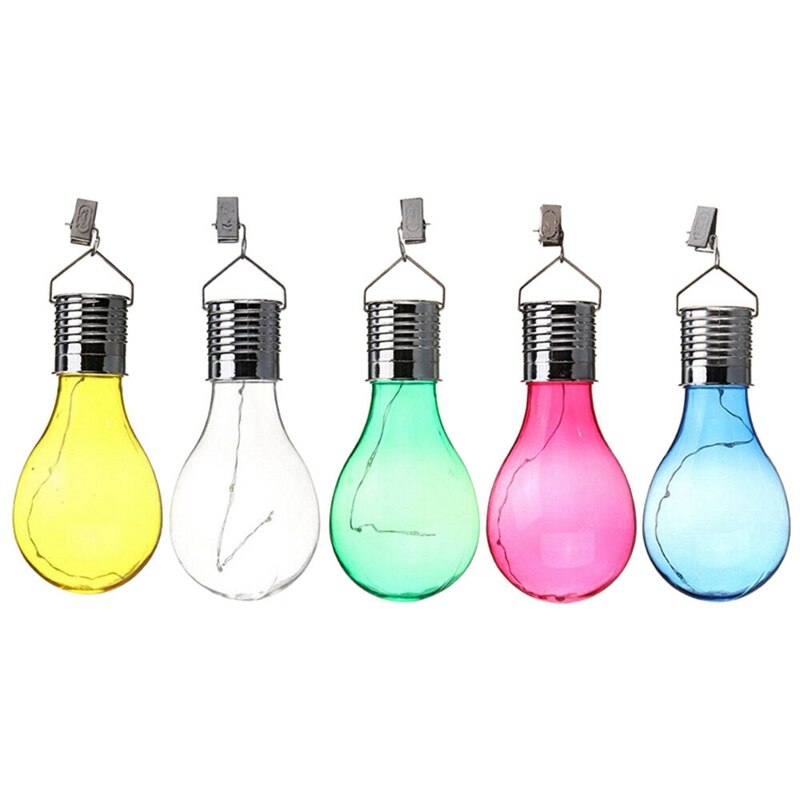 Colorful Solar Powered Rotatable Led Light Lamp Bulb Outdoor Garden Decor Hanging (Color Random)