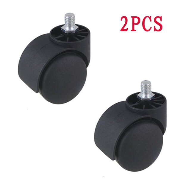 50mm Furniture Office Chair Swivel Universal Caster Wheels Stainless Steel Screw Thread Stem Sofa Bed Goods Shelf Storage Rack: 2 PCS