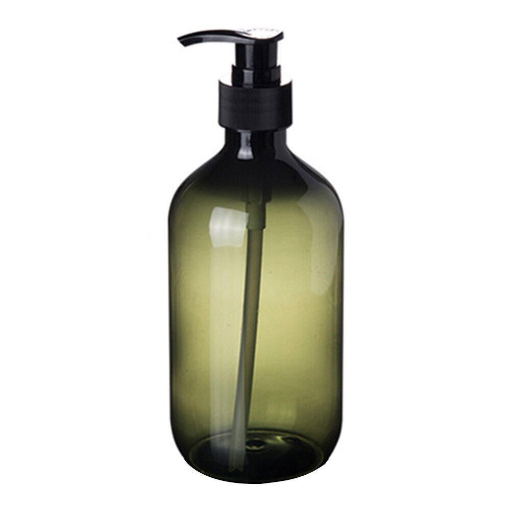 300/500ml sæbedispenser kosmetik emulsionsflasker badeværelse håndrensningsmiddel shampoo kropsvask lotionflaske tom rejseflaske: Grøn 500ml