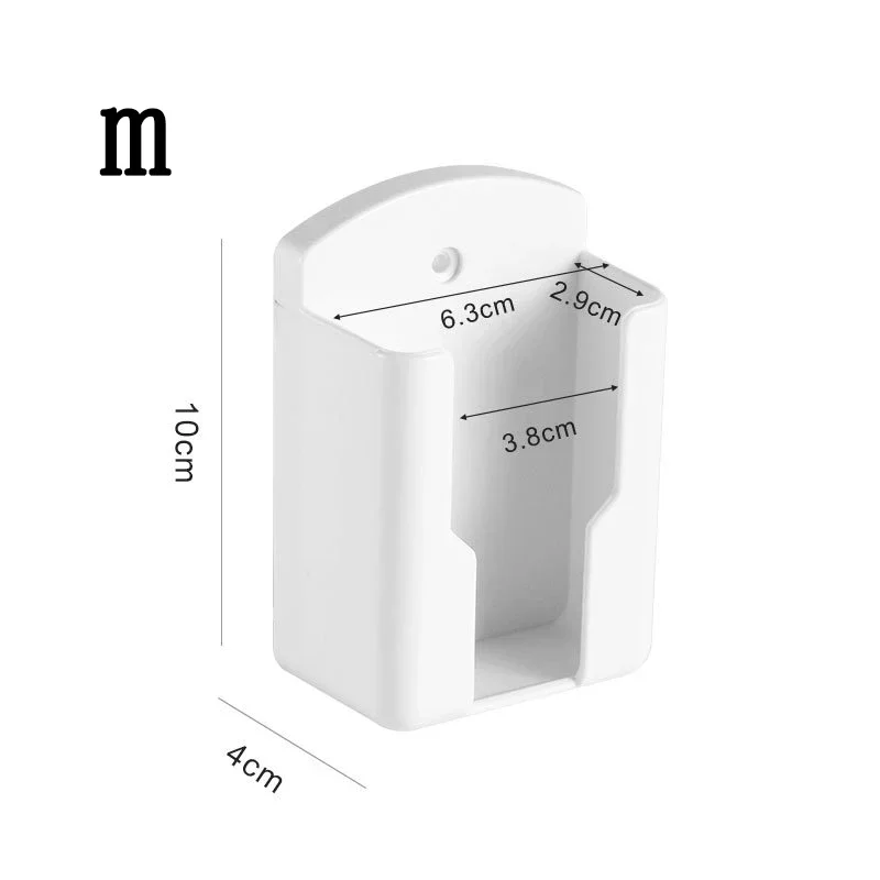 Telecomando per condizionatore d'aria Scatola portaoggetti bianca universale montata a parete Staffa per supporto per telecomando Scatola portaoggetti Accessori da cucina: marrone