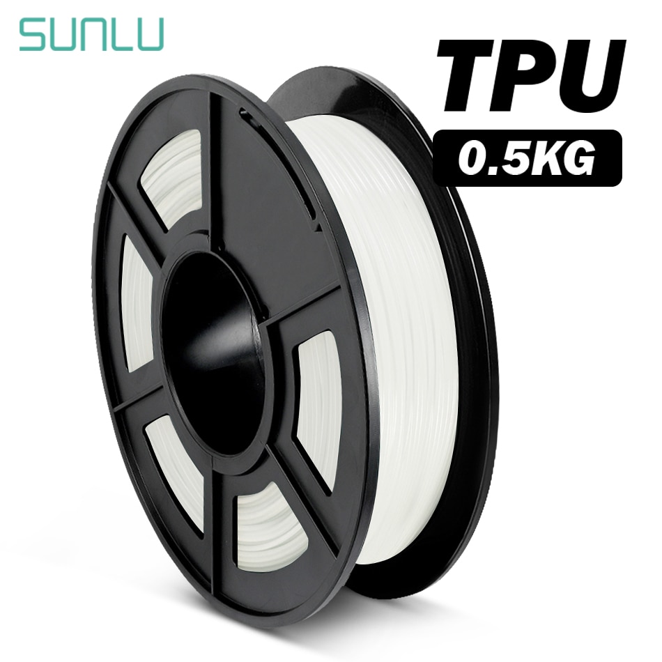 Filament d'impression Flexible de dureté du Filament 3D de SUNLU 1.75mm 0.5kg bon pour l'imprimante 3D