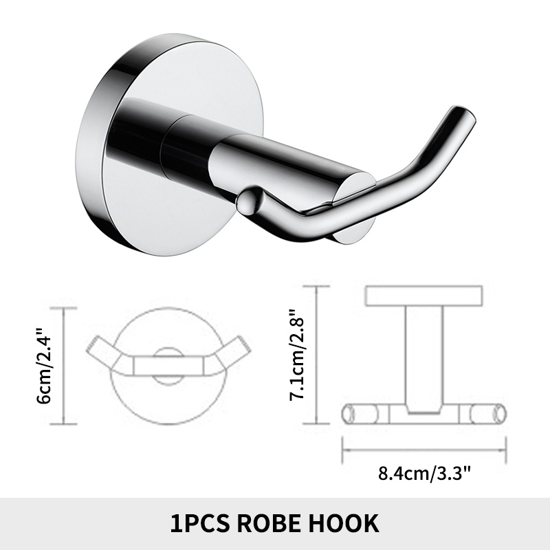 Badkameraccessoires Handdoekenrek Plank Papierhouder Roestvrij staal Toiletborstelhouder Handdoekring Robe Hook Hanger Chroom: YELLOW