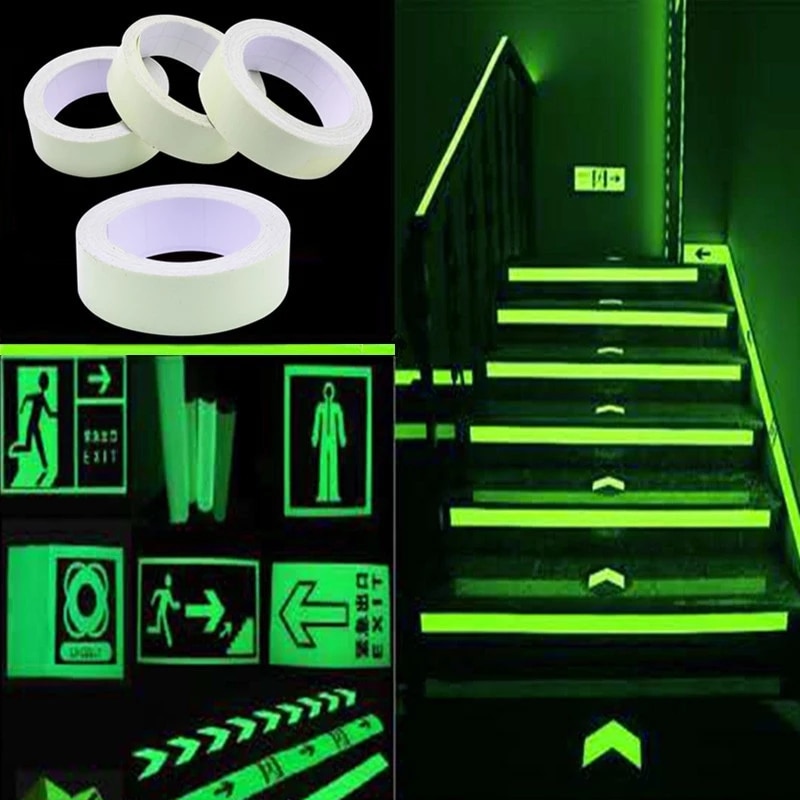 1.5Cm * 1M Lichtgevende Tape Zelfklevende Tape Nachtzicht Glow In Dark Veiligheidswaarschuwing Security Podium home Decoratie Tapes
