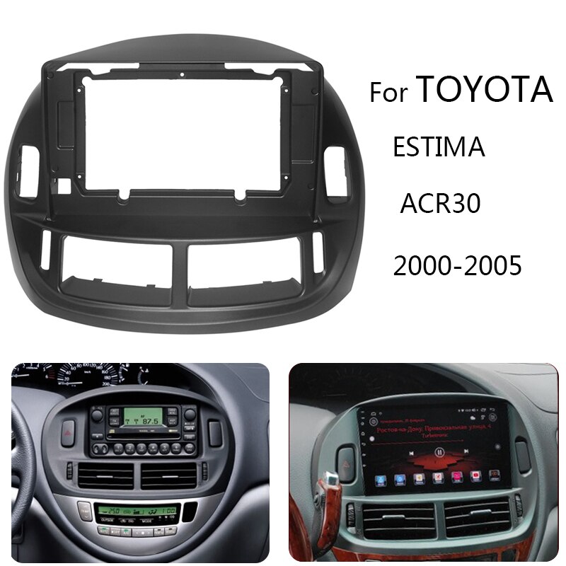 2 Din Car Radio Fascia For TOYOTA ESTIMA/ACR30 2000-2005 Auto Stereo Audio Player DVD Panel Dash Kit Frame Center Console Holder