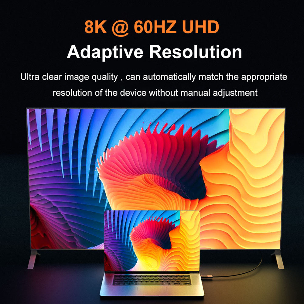 Adaptateur magnétique 2.1, 8K, Compatible HDMI, Extension magnétique, 8K/60Hz, 4K/120Hz, 48Gbps, pour ordinateur portable HDTV