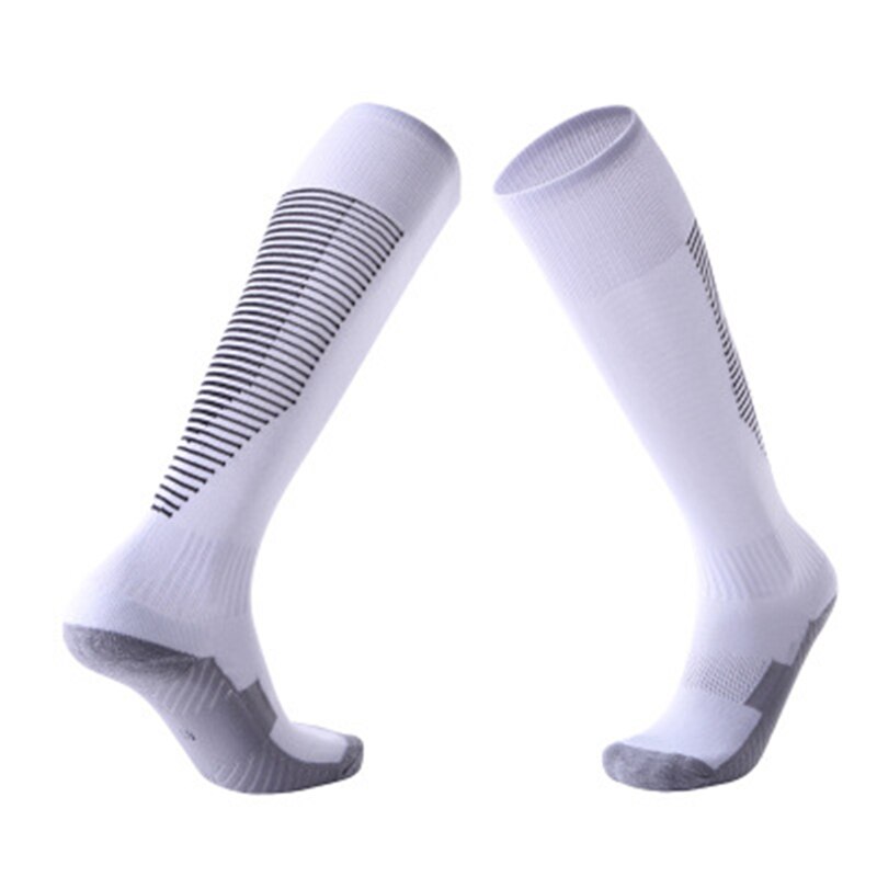 Adult Kids Sports Soccer Socks Color Stripe Long Stocking Knee High Football volleyball breathable Children Sock