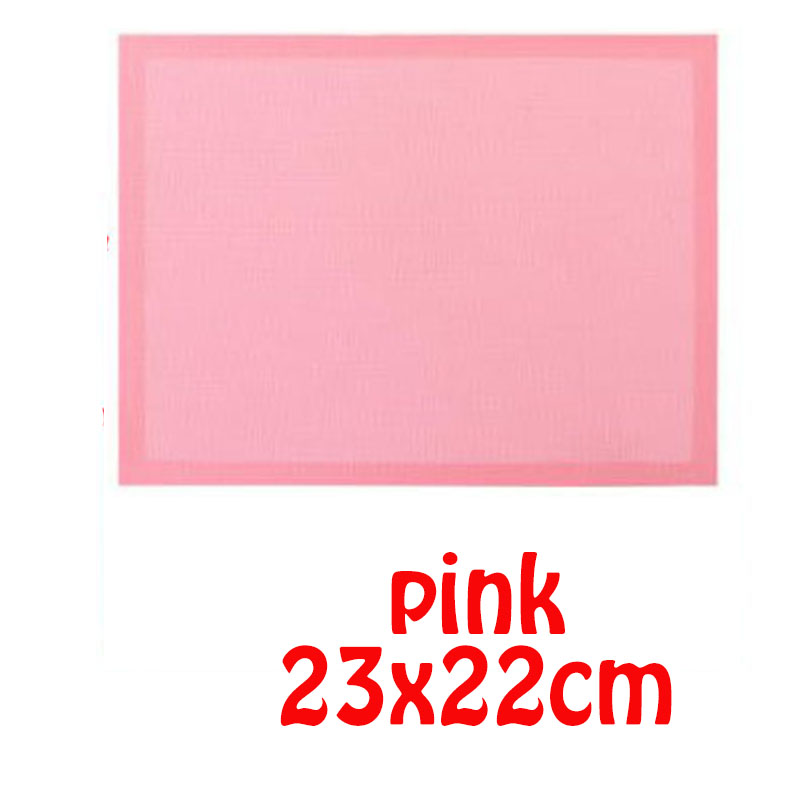 Geperforeerde Siliconen Bakken Mat Non-stick Oven Sheet Liner Bakkerij Tool Voor Cookie/Brood/Bitterkoekje Keuken Bakvormen accessoires: Pink 23x22cm