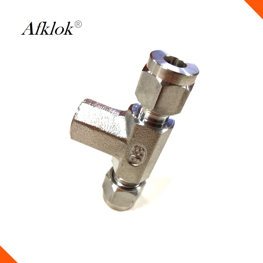 3 way Female Branch 6mm 8mm Tee Fitting Stainless Steel 316 Pipe Fittings Connector