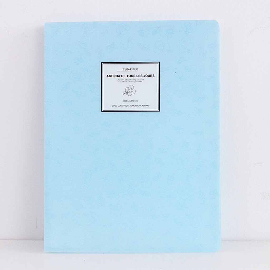 Bolsa para documentos A4 portátil, bolsa para archivar documentos, organizador de carpetas, sujetador para escuela y oficina: Azul