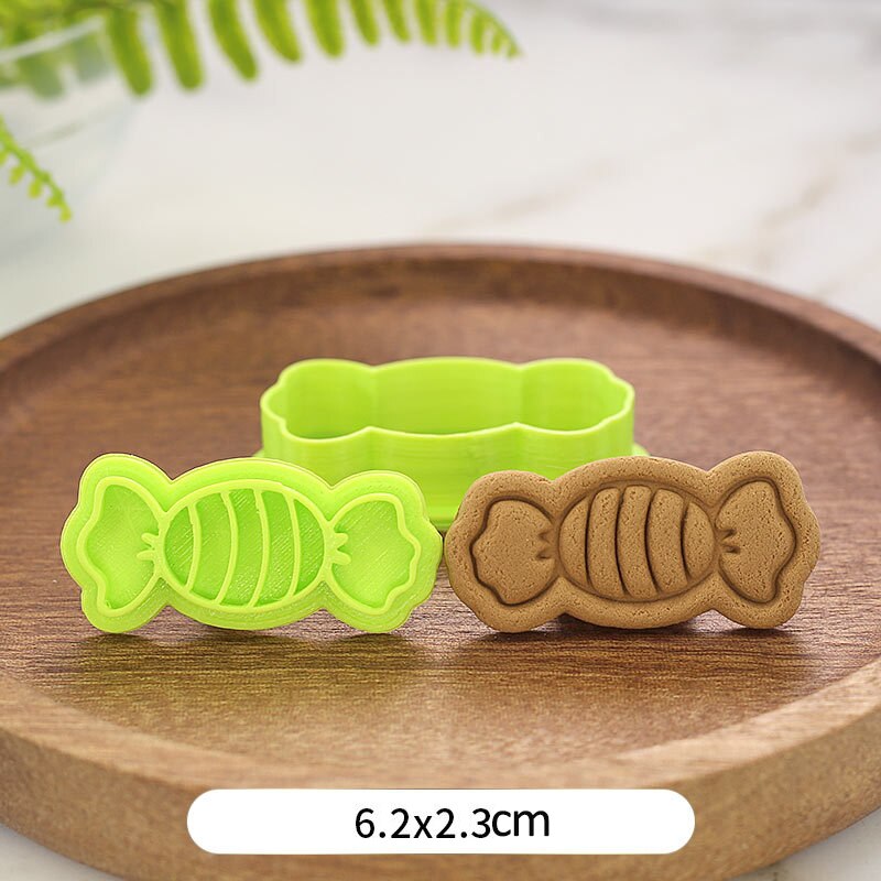 Weihnachten Keks Form 3D Cookie Plunger Mold DIY Santa Claus Modell Backform Werkzeug Weihnachten Backform: BT2009-YD019-15