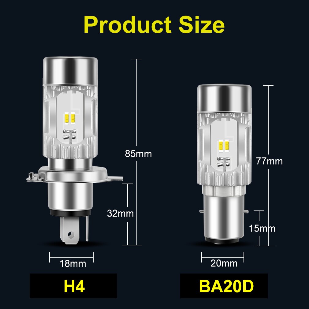 15000Lm H4 Led Moto H6 BA20D Led Motorfiets Koplampen Csp Fan Cooling Hi Lo Lamp Scooter Accessoires Mistlampen wit 12V