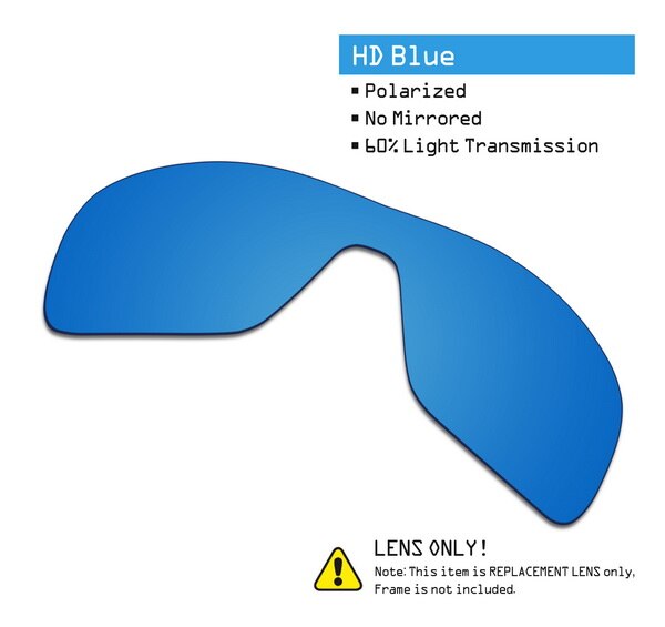 SmartVLT Polarized Replacement Lenses for Oakley Turbine Rotor Sunglasses - Multiple Options: HD Blue