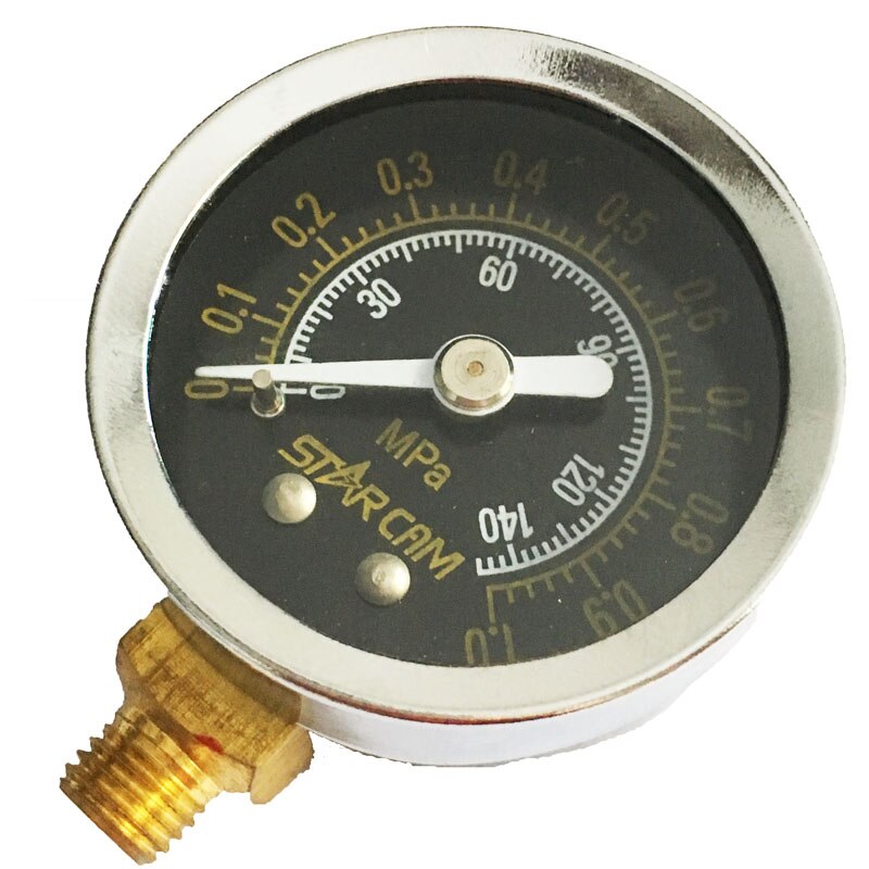 0-1Mpa compteur de pression de gaz manomètre compresseur d'air de carburant compteur testeur de pression hydraulique manomètre pression à Double échelle: Default Title
