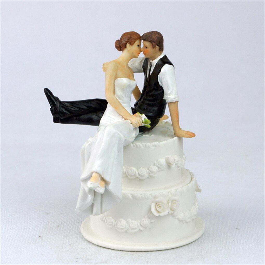Cake Toppers Dolls Bride and Groom Figurines Funny Wedding Cake Toppers Stand Topper Decoration Supplies Marry Figurine: NO6
