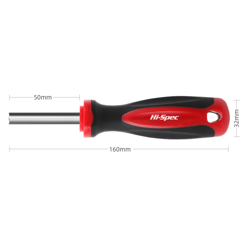6.35mm 1/4 Series Batch Head Screwdriver Handle Multifunctional Sleeve Driver Bit-Holder Ratchet Socket Screw Driver: Red Black