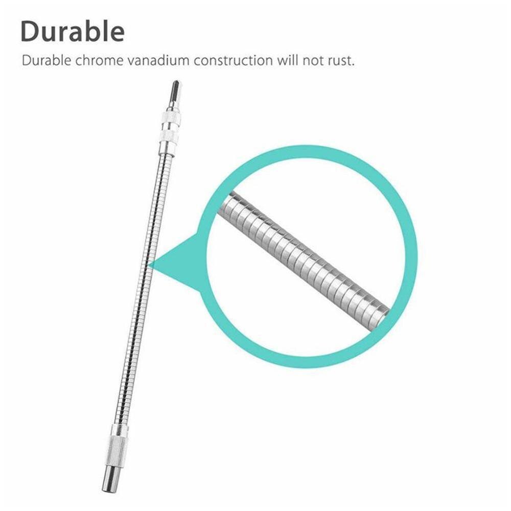 Taladro de extensión de eje Flexible hexagonal, eje Flexible, destornillador de trinquete, barra de extensión