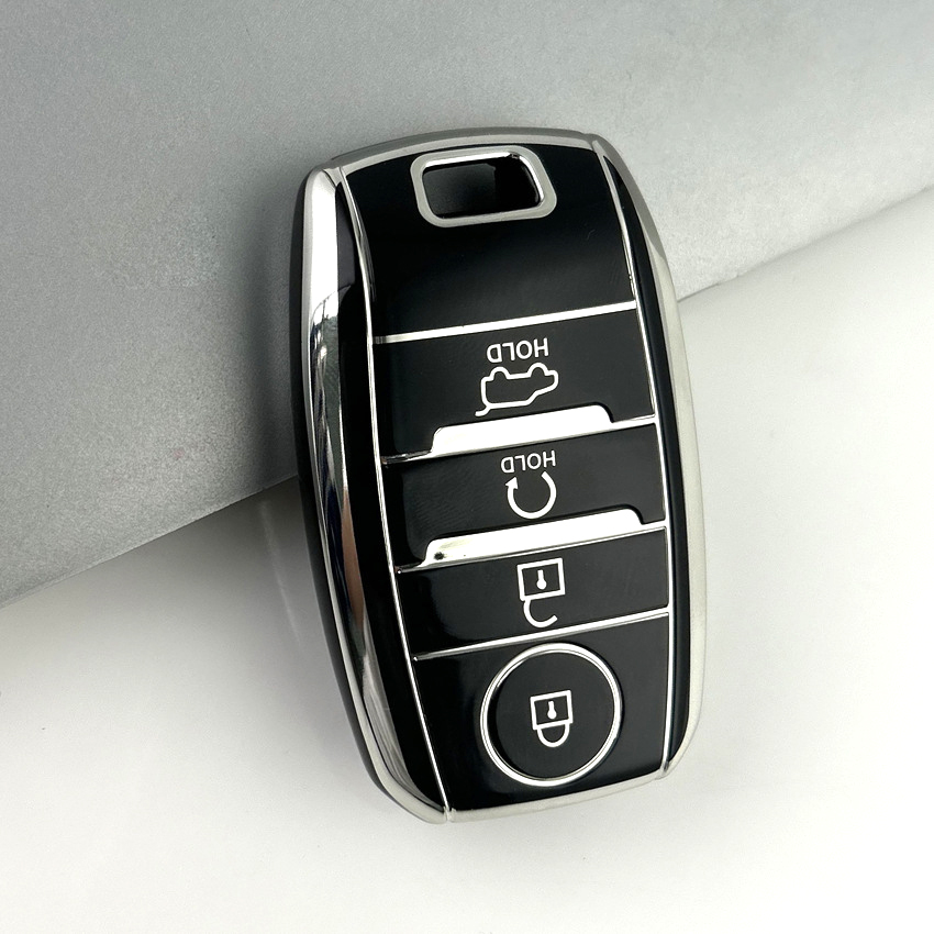Carcasa de coche Fob para Kia Optima Sorento Niro Soul 3 botones TPU funda para llave de coche soporte para Kia KX3 KX5 K3S RIO Ceed Cerato: Verde