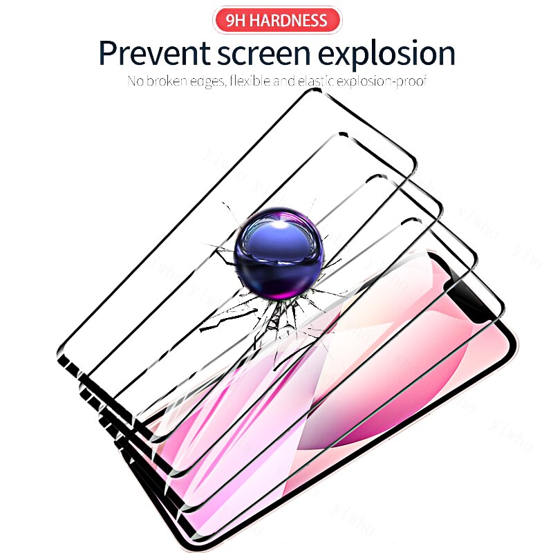 4 stück displayschutzfolien aus gehärtetem glas für Apfel iphone 13 Mini, passend für iphone 13 Profi max, Mini und 13 Profi hd.