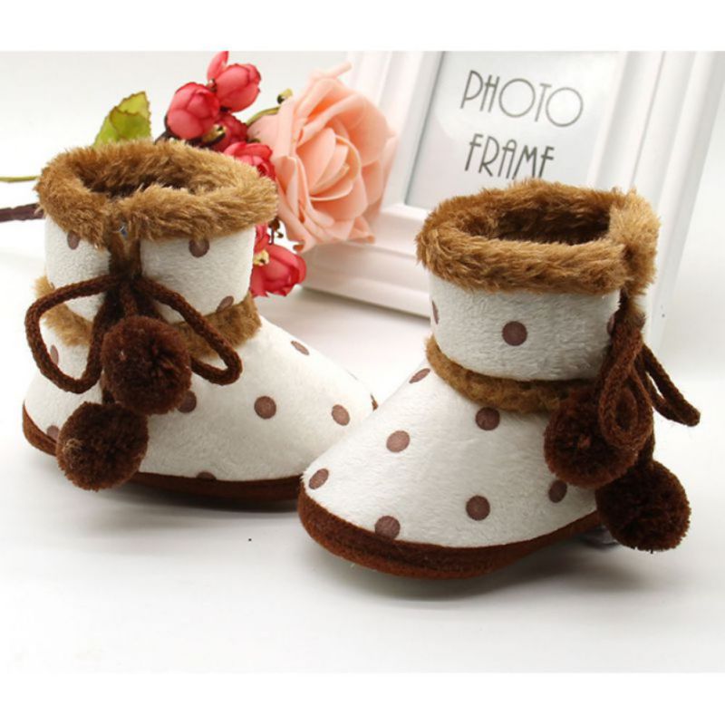 LXA-Baby Boys Girls Winter Boots Soft Bottom Baby Girls Moccasin Warm Boots Non-slip Booties