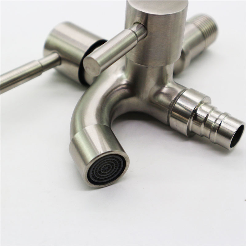 304 Roestvrij Staal Wasmachine Kraan Dubbele Gebruik Bibcock Wasserette Mop Pool Tap Dual Handles Wasmachine Kranen