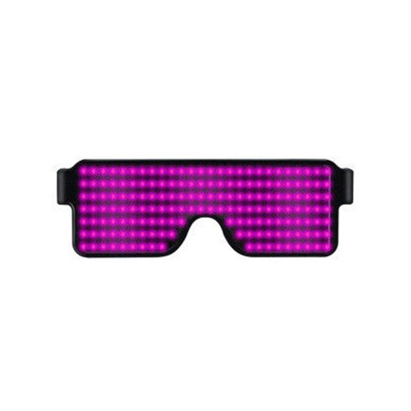 5 Colors Novelty LED Glasses Light Up Shades Glow Flashing Sunglasses Eyewear Nightclub Party 8 Modes Luminous Rave Decoration: Pink