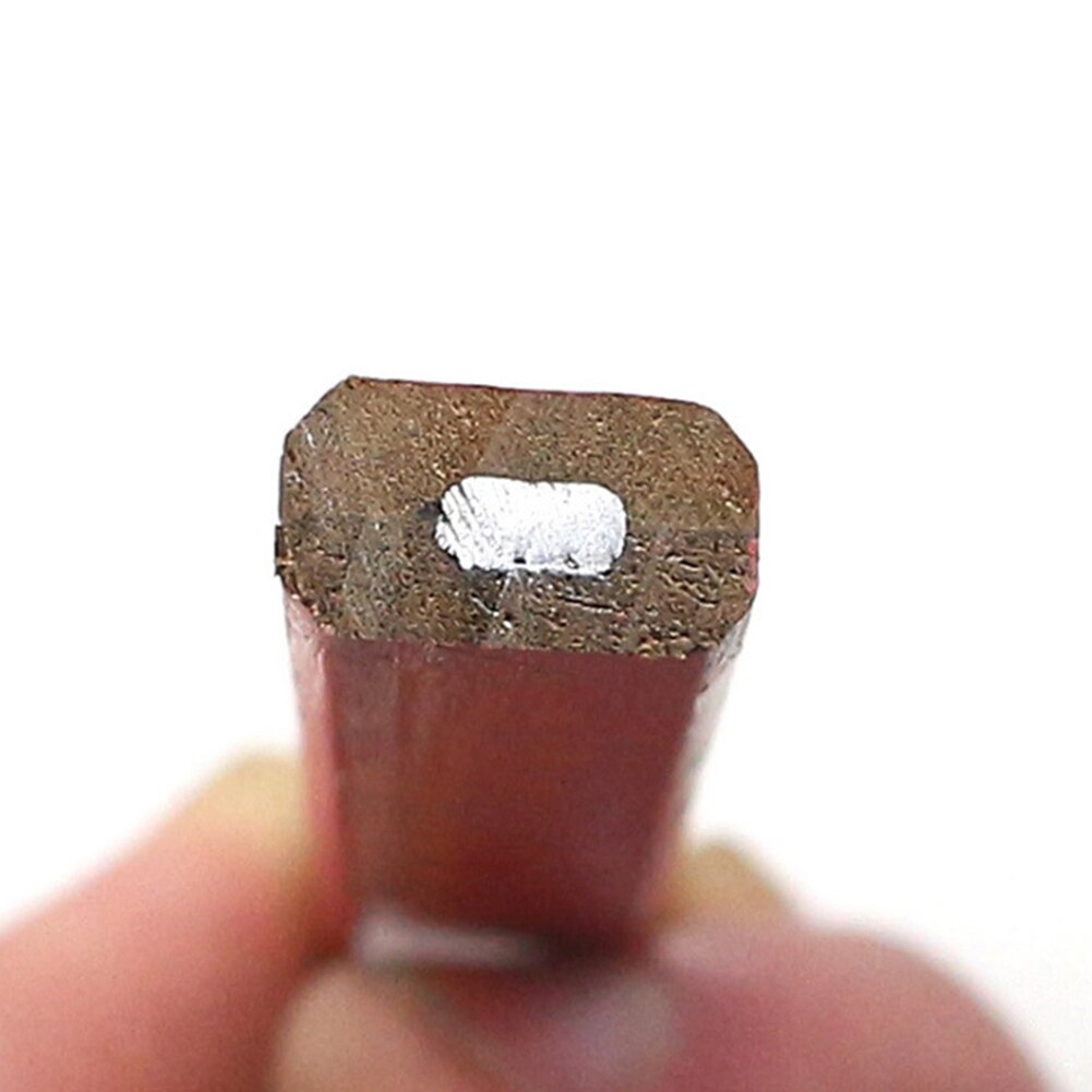 10 Piece Red Cover Black Lead Cluster Core Flat Mark Pencil Woodworking Pencil Construction Crafts Wood Crafts DIY Marker Pen