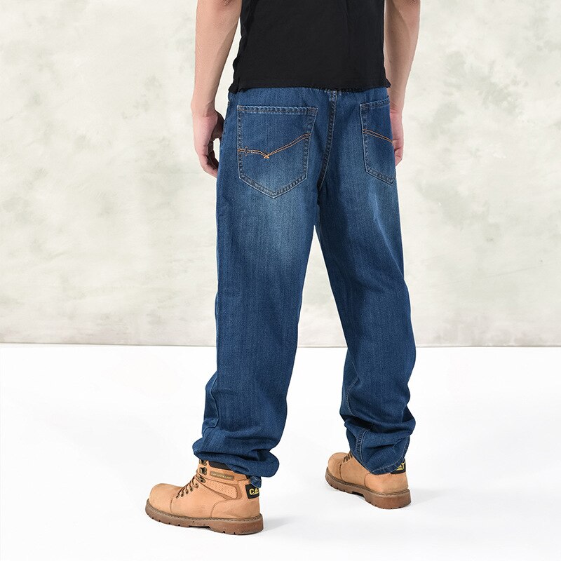 Men's Loose Jeans Hiphop Plus Size 44 46 Mens Long Trousers Spring Autumn Tide Man Colthing Baggy Pants 4 Seasons Hip Hop