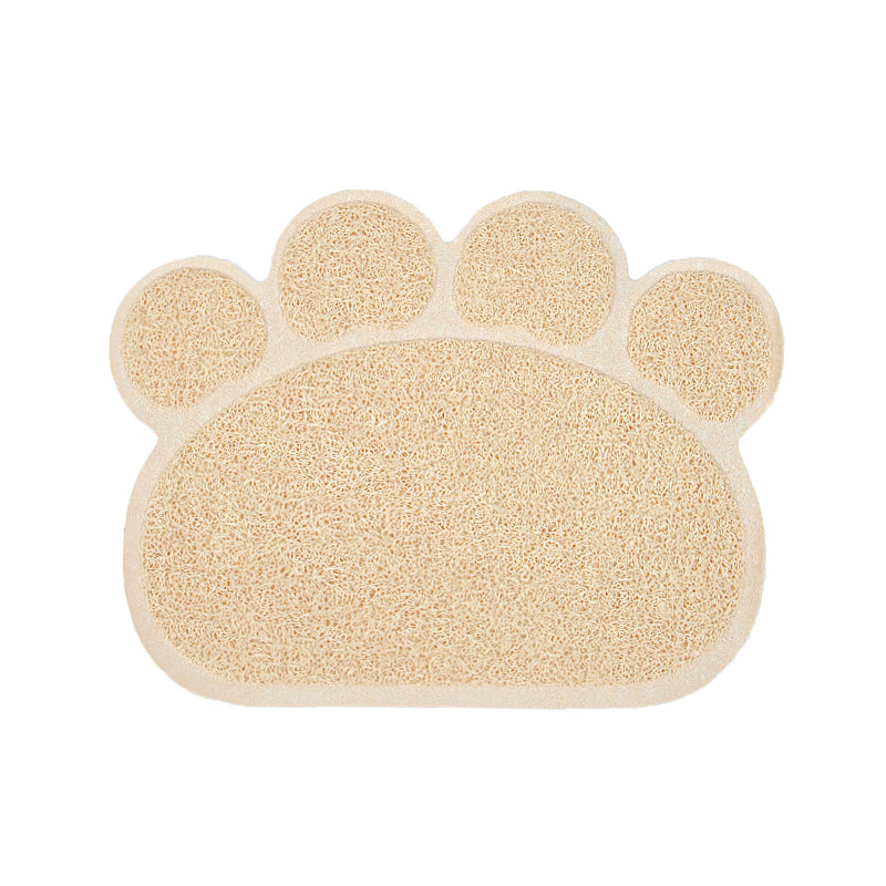 Waterdichte Huisdier Kattenbakvulling Mat Leuke Claw Vorm Voeden Pad Pvc Eenvoudige Reiniging Dubbele Laag Katten Wc Matten Voor Pet katten Supplies: 4