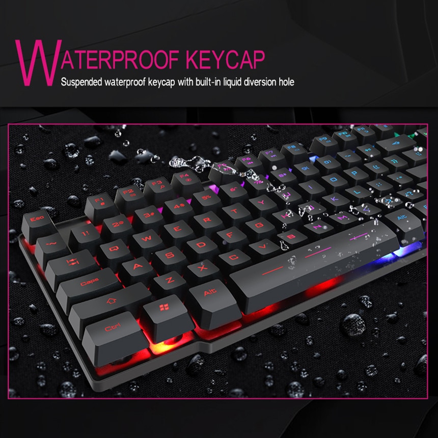 iMice Gaming Keyboard Imitation Mechanical Keyboard with Backlight Russian Gamer Keyboard Wired USB Game keyboards for Computer