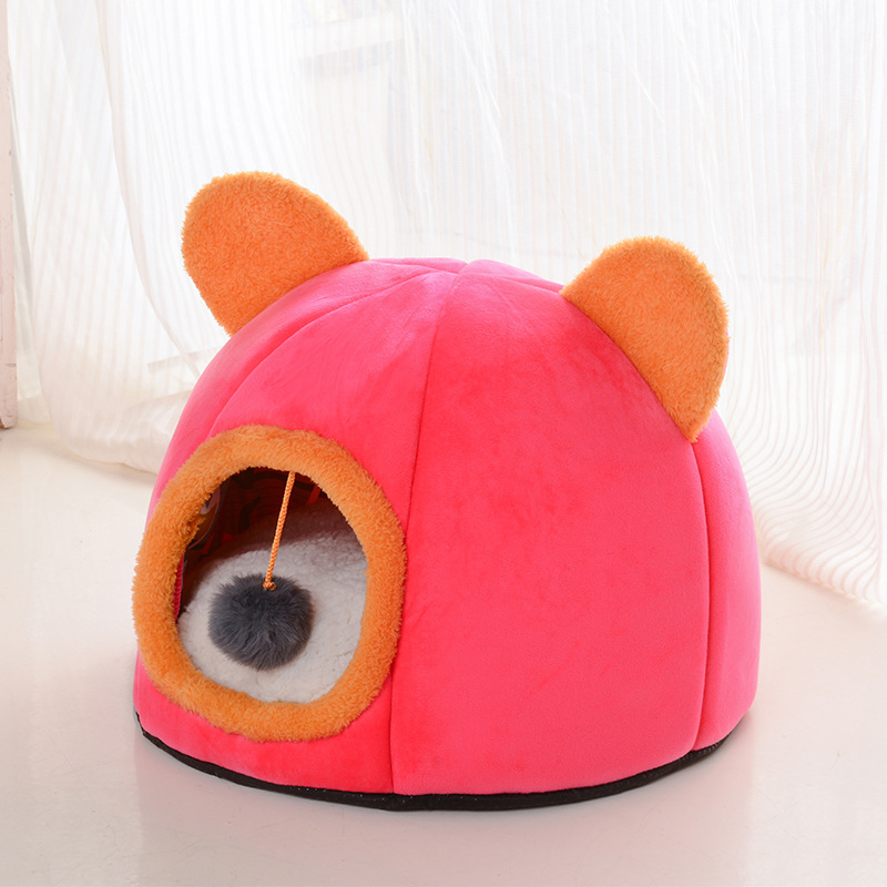 Deep Cave Bed For Cats Small Dogs Bed Cat's House Cat Bed Cat House Cats Accessories Dog House Puppy Nest Pet Beds Dog Kennel: A / 32cmX32cm