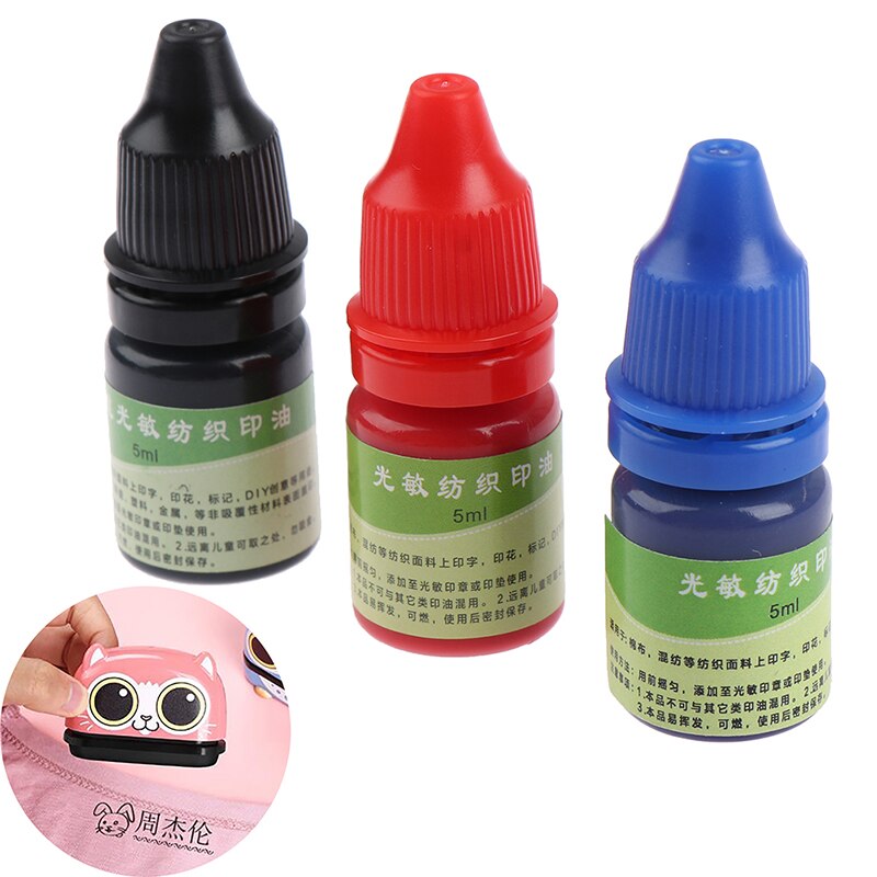 Tinta textil impermeable para estudiantes y niños, sello de nombre, impresión en ropa, lavado, 1 unidad, 5ml