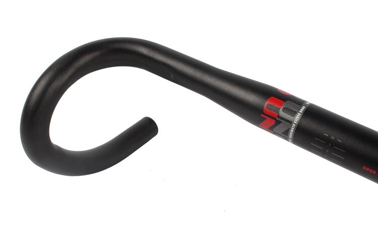 UNO CR12 Aluminium Alloy Road Bicycle Handlebar Matte Bar Red/White Logo 25.4/31.8*380/400/420/440mm Bike Parts