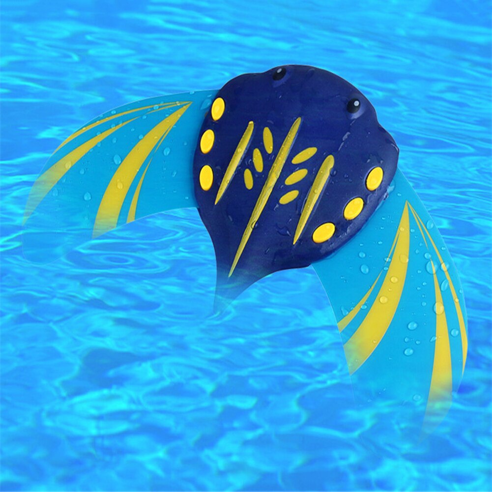 Juguete Submarino Planeador De Pez Diablo, Azul, Tamaño Mediano, Funciona Con Agua Sin Pilas, Direcciones Ajustables, Ideal Para Piscina Y Playa