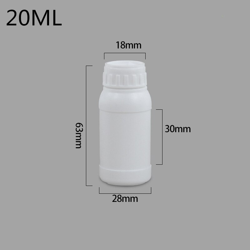 10ML,20ML,50ML,100ML,200ML plastic bottle with screw cap high-barrier container for reagent solvents 1PCS: 20ML