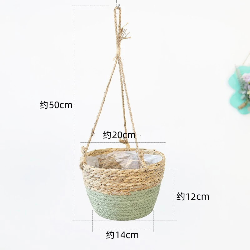 WINCEF-Pots de jardin pour plantes, panier en pot de fleurs, paille intérieure et extérieure, plusieurs: Bourgogne