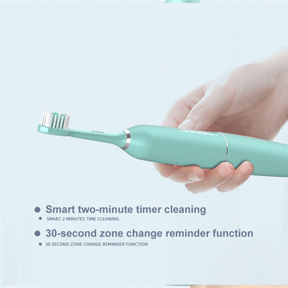 Sonic Electric Toothbrush 5 Cleaning Mode Sonic Toothbrush IPX7 Waterproof Touch Switch Zone Reminder With Brush Head